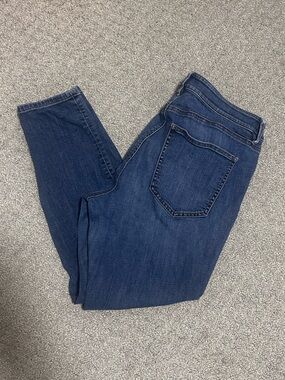 Ann Taylor mid rise Skinny Jeans in Dark Blue Denim